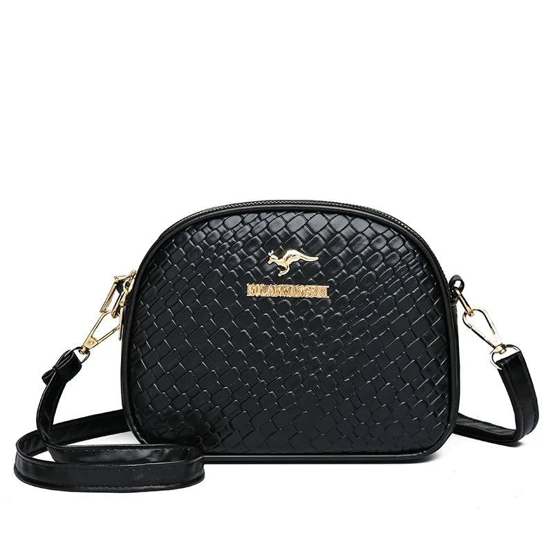 SaneShoppe-Luxury Crocodile PU Leather Women's CrossBody Bag with Zipper Pockets