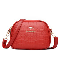 SaneShoppe-Luxury Crocodile PU Leather Women's CrossBody Bag with Zipper Pockets