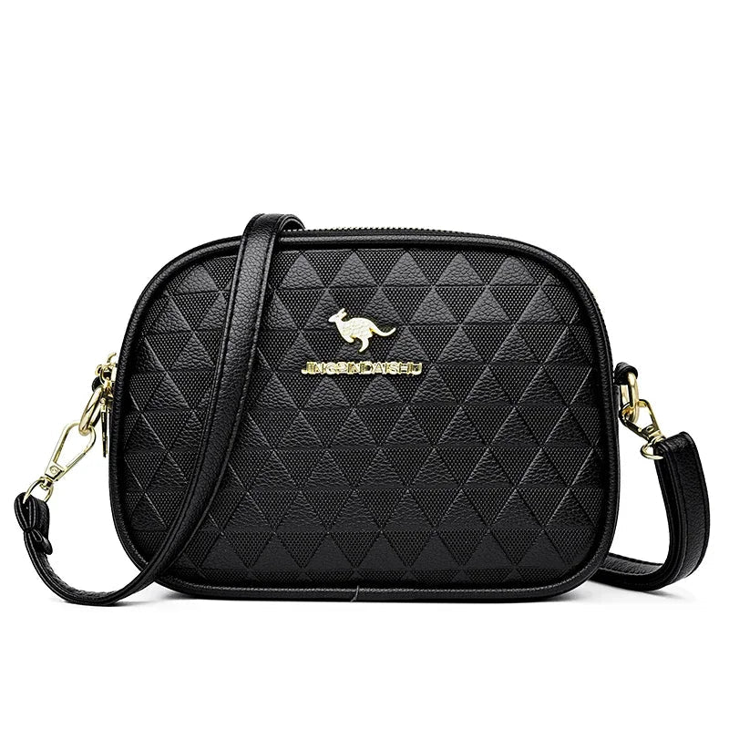SaneShoppe-Luxury Crocodile PU Leather Women's CrossBody Bag with Zipper Pockets