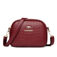 SaneShoppe-Luxury Crocodile PU Leather Women's CrossBody Bag with Zipper Pockets