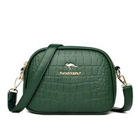 SaneShoppe-Luxury Crocodile PU Leather Women's CrossBody Bag with Zipper Pockets