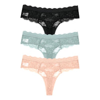 SaneShoppe - 3 PCS / Set S - XL Women Sexy Panties G - string Lace Lingerie Bikini