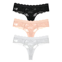 SaneShoppe 3 PCS / Set S - XL Women Sexy Panties G - string Lace Lingerie Bikini
