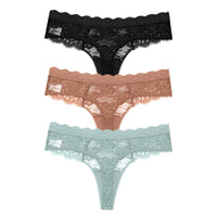 SaneShoppe - 3 PCS / Set S - XL Women Sexy Panties G - string Lace Lingerie Bikini