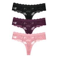 SaneShoppe 3 PCS / Set S - XL Women Sexy Panties G - string Lace Lingerie Bikini