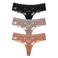 SaneShoppe - 3 PCS / Set S - XL Women Sexy Panties G - string Lace Lingerie Bikini