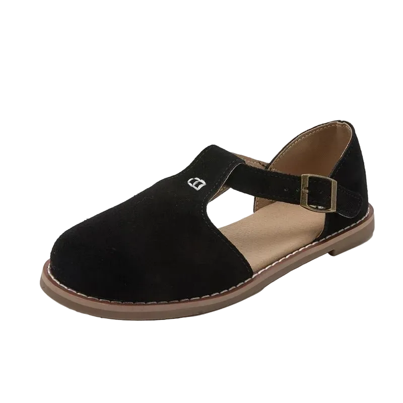 SaneShoppe-Stylish Genuine Leather Hollow Roman Sandals for Women