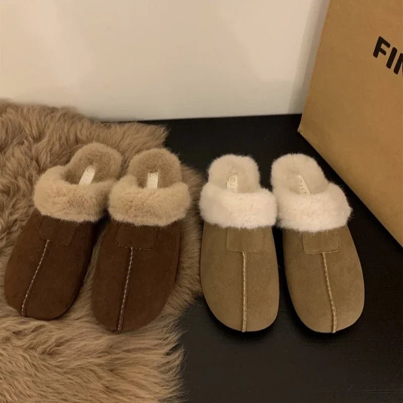 SaneShoppe-AJGS Natural Wool Grass Slippers Australian Sheepskin Women's Home Shoes