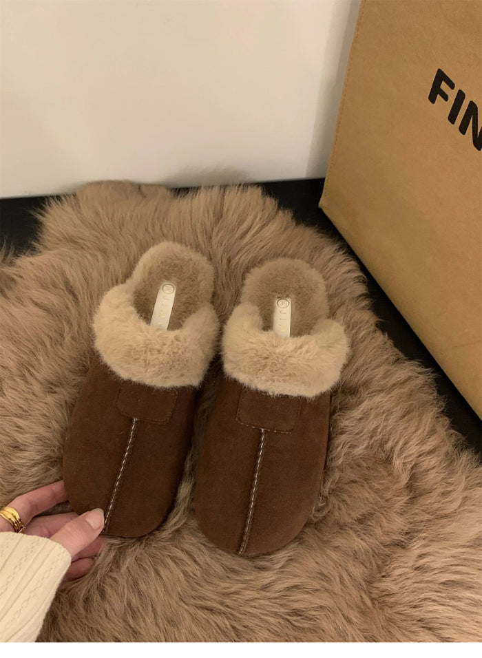 SaneShoppe-AJGS Natural Wool Grass Slippers Australian Sheepskin Women's Home Shoes