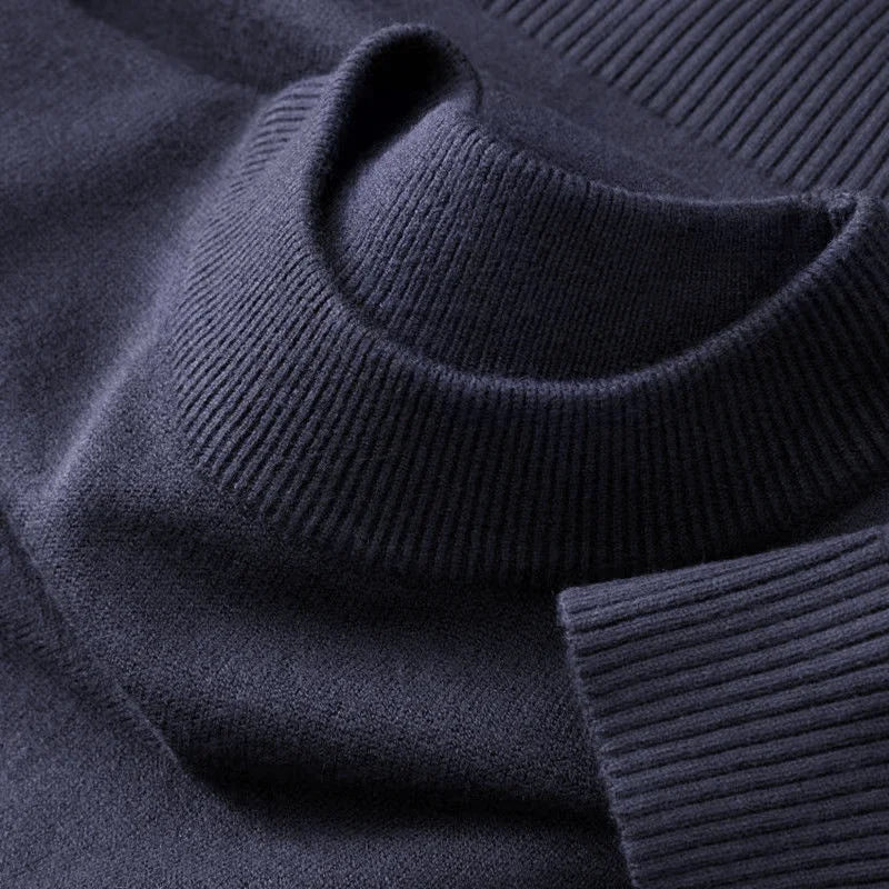 SaneShoppe-Men's Mock Turtleneck Sweater - Stylish Autumn Pullover