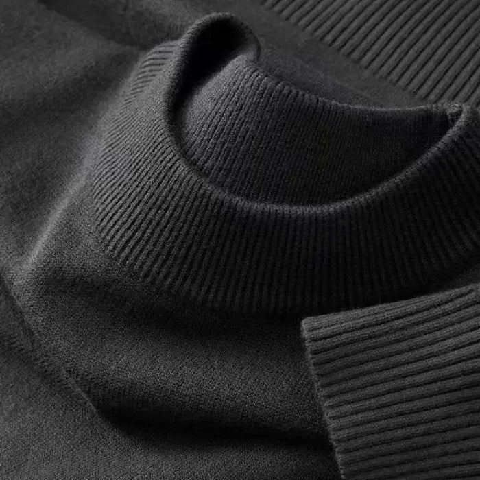 SaneShoppe-Men's Mock Turtleneck Sweater - Stylish Autumn Pullover