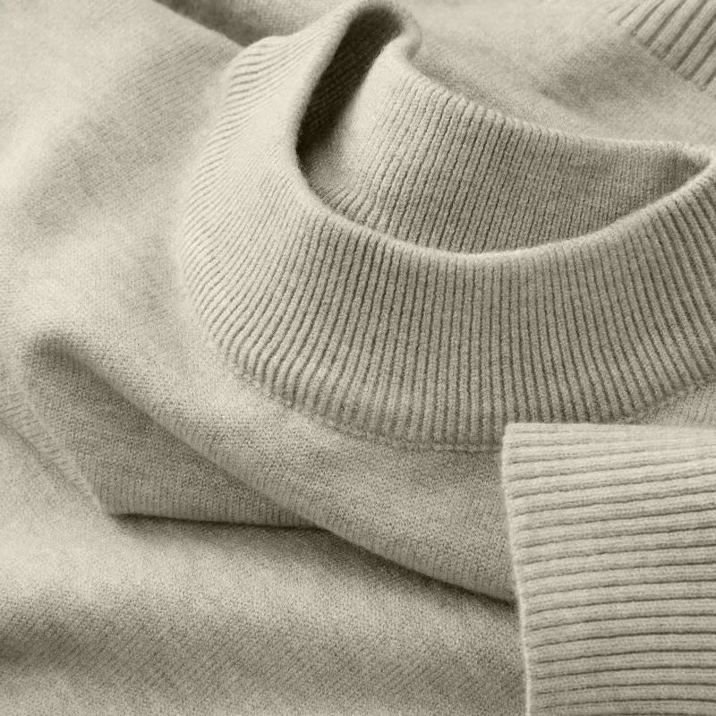 SaneShoppe-Men's Mock Turtleneck Sweater - Stylish Autumn Pullover
