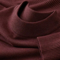 SaneShoppe-Men's Mock Turtleneck Sweater - Stylish Autumn Pullover
