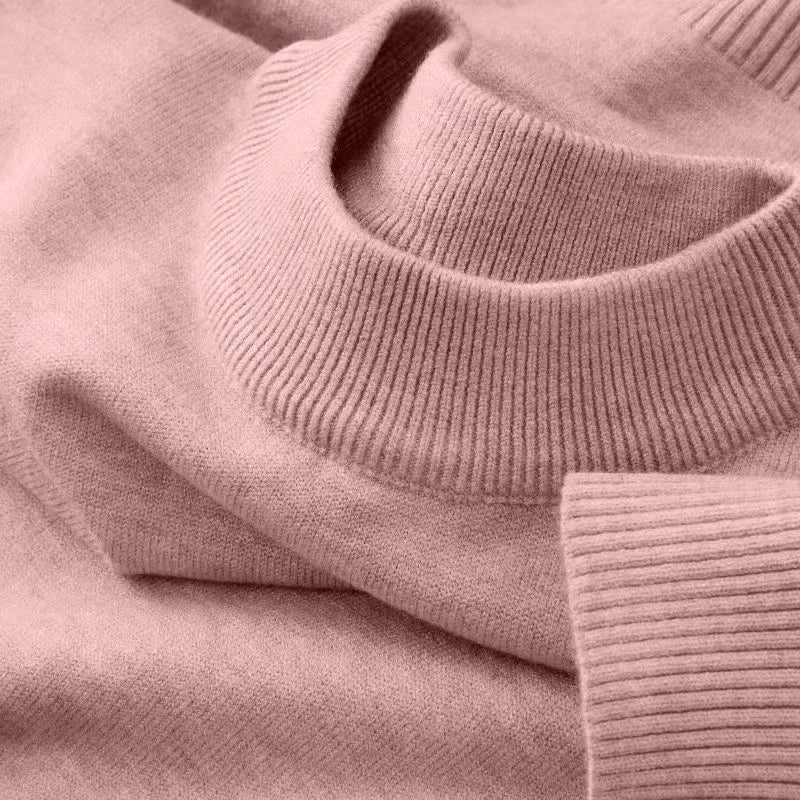 SaneShoppe-Men's Mock Turtleneck Sweater - Stylish Autumn Pullover