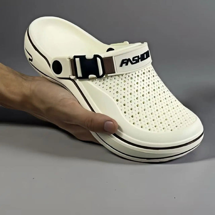 SaneShoppe - Breathable Perforated Men's Hole Shoes, Lightweight Fashion Slippers, Comfortable Indoor Outdoor Wear