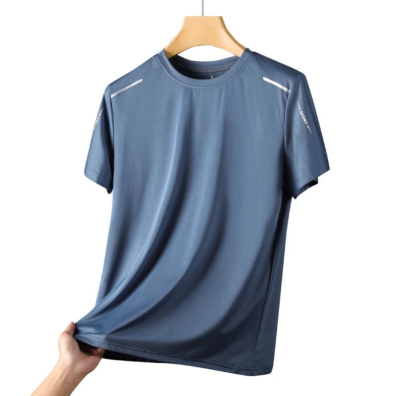 SaneShoppe - CHRLCK Men's Running Quick Drying T-shirts Breathable Hiking Fishing Tees Soft Elasticity Outdoor Sports Short Shirt Summer