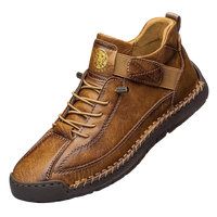 SaneShoppe - CLOHOO Handmade Men's High - Top Sport Casual Boots Breathable Outdoor Wear with Extended Size Options Classic Ankle Boots