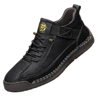 SaneShoppe - CLOHOO Handmade Men's High - Top Sport Casual Boots Breathable Outdoor Wear with Extended Size Options Classic Ankle Boots