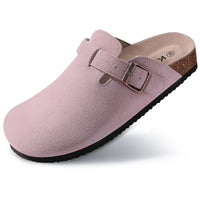 SaneShoppe-Comwarm Women's Suede Mules Men Clogs Sandals With Arch Support, Beach Slides