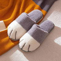 SaneShoppe-Cozy Cat Paw Designer Fur Slippers - Comwarm Winter Plush House Shoes for Bedroom and Indoor