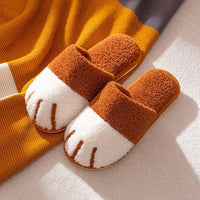 SaneShoppe-Cozy Cat Paw Designer Fur Slippers - Comwarm Winter Plush House Shoes for Bedroom and Indoor