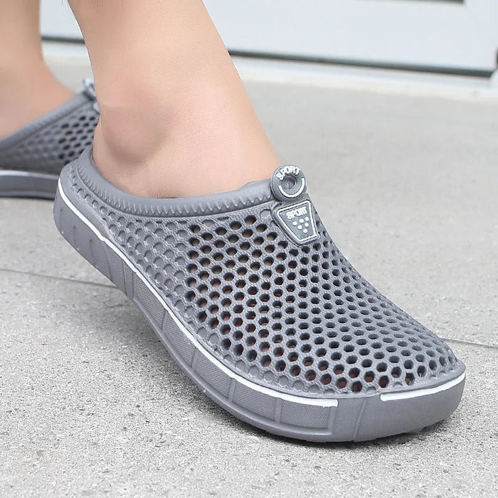 SaneShoppe - Couple Style Men's and Women's Slippers, Clogs, Mules, Solid Color Slip - Ons, Breathable Summer