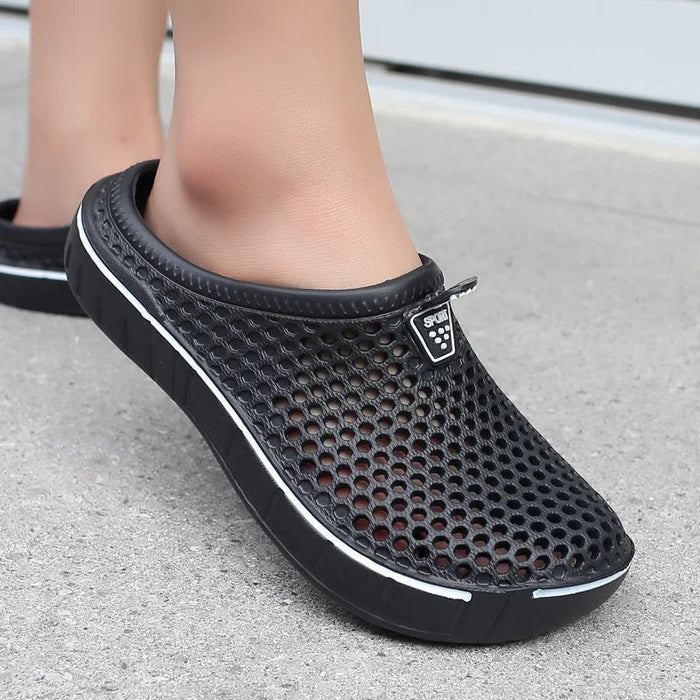 SaneShoppe - Couple Style Men's and Women's Slippers, Clogs, Mules, Solid Color Slip - Ons, Breathable Summer