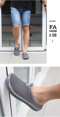 SaneShoppe - Couple Style Men's and Women's Slippers, Clogs, Mules, Solid Color Slip - Ons, Breathable Summer