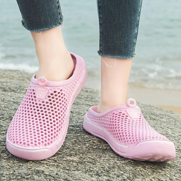 SaneShoppe - Couple Style Men's and Women's Slippers, Clogs, Mules, Solid Color Slip - Ons, Breathable Summer