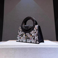 SaneShoppe-Fashionable Rhinestone Handbag for Women | Designer Brand Crossbody Bag