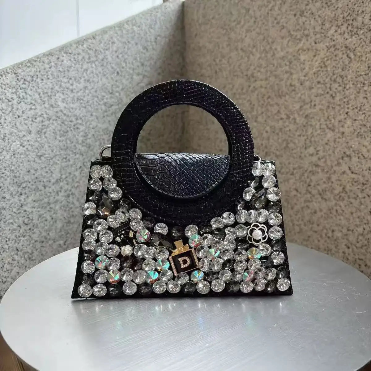 SaneShoppe-Fashionable Rhinestone Handbag for Women | Designer Brand Crossbody Bag