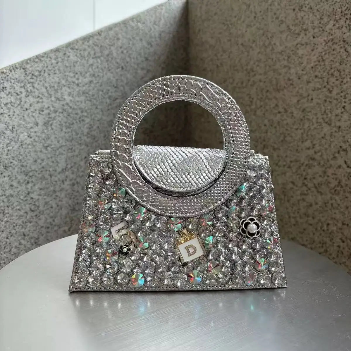 SaneShoppe-Fashionable Rhinestone Handbag for Women | Designer Brand Crossbody Bag