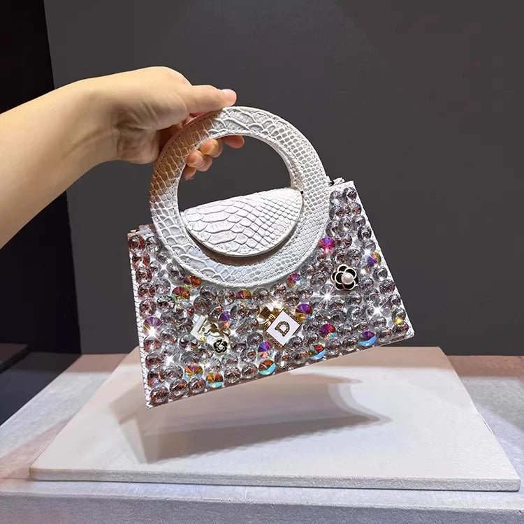 SaneShoppe-Fashionable Rhinestone Handbag for Women | Designer Brand Crossbody Bag