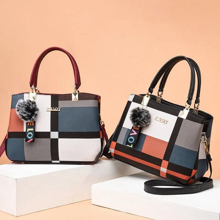 SaneShoppe-Chic Designer Women's Crossbody Shoulder Bag with Tassel Hairball - PU Leather Handbag
