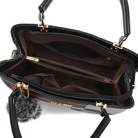SaneShoppe-Chic Designer Women's Crossbody Shoulder Bag with Tassel Hairball - PU Leather Handbag