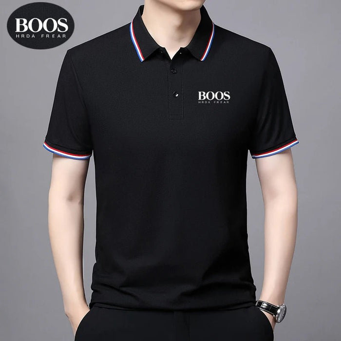 SaneShoppe-Embroidered Men's Polo Shirt: European vs American Styles