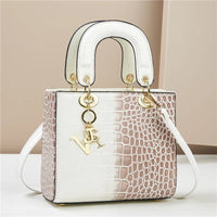 SaneShoppe-Alligator Print Fashion Handbag for Women, Versatile Travel Crossbody Bag