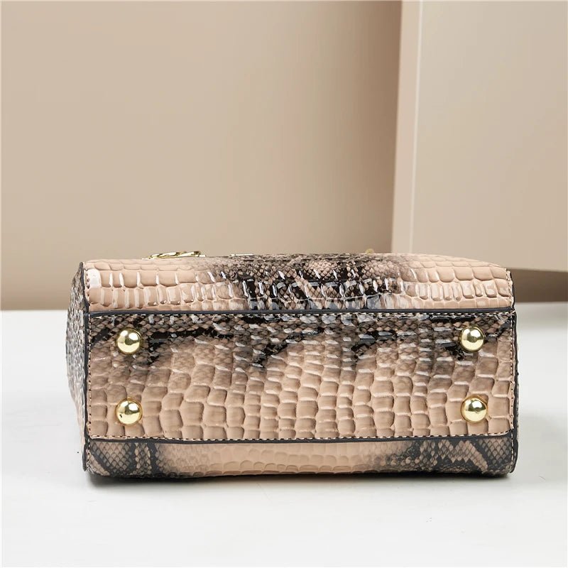 SaneShoppe-Alligator Print Fashion Handbag for Women, Versatile Travel Crossbody Bag