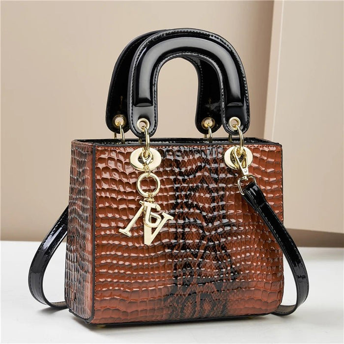 SaneShoppe-Alligator Print Fashion Handbag for Women, Versatile Travel Crossbody Bag