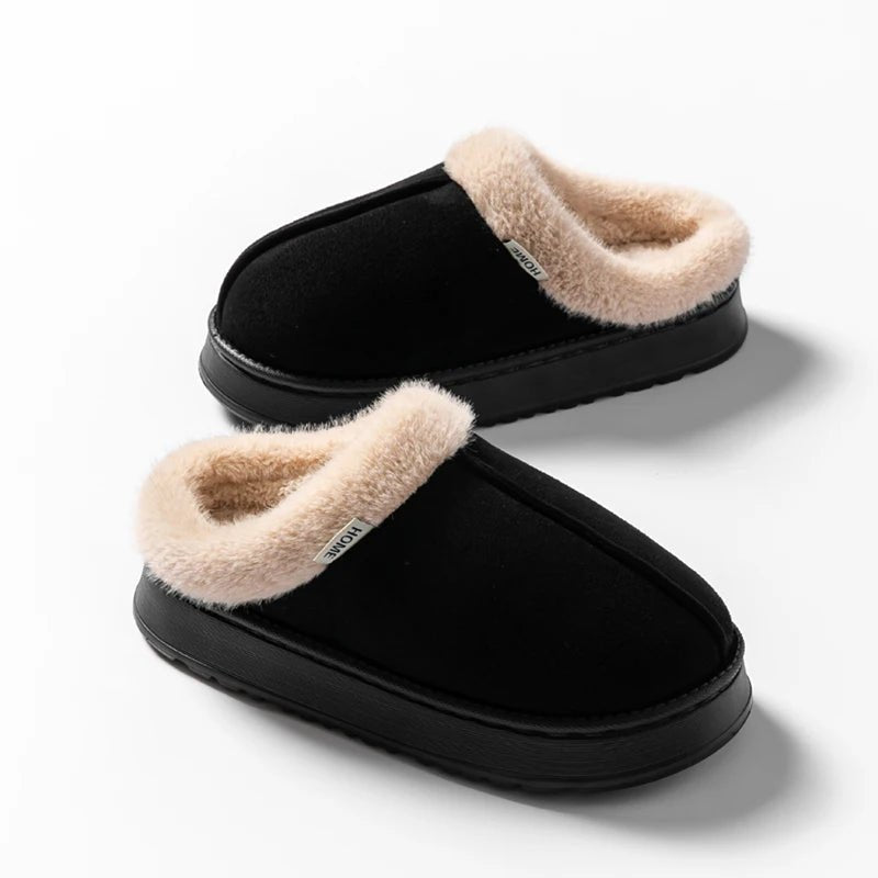 SaneShoppe-Cozy Unisex Fluffy Indoor Slippers for Winter, Anti-Slip and Warm EVA Sole