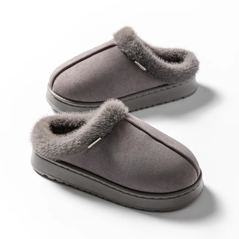 SaneShoppe-Cozy Unisex Fluffy Indoor Slippers for Winter, Anti-Slip and Warm EVA Sole
