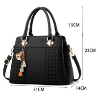 SaneShoppe-Gusure Embroidered Crossbody Bag with Tassel - Luxury Women's Shoulder Handbag