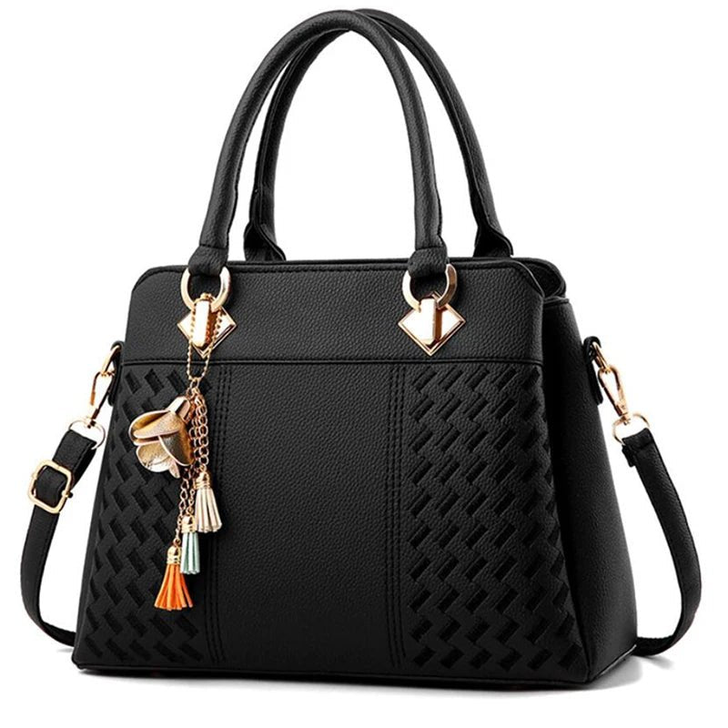 SaneShoppe-Gusure Embroidered Crossbody Bag with Tassel - Luxury Women's Shoulder Handbag