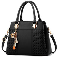 SaneShoppe-Gusure Embroidered Crossbody Bag with Tassel - Luxury Women's Shoulder Handbag