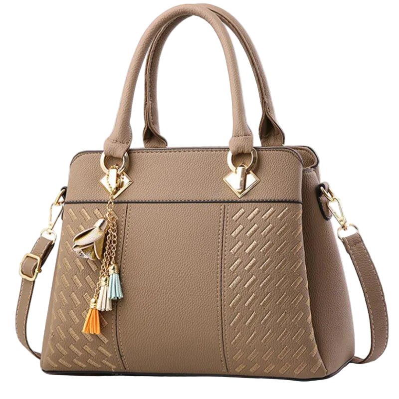 SaneShoppe-Gusure Embroidered Crossbody Bag with Tassel - Luxury Women's Shoulder Handbag