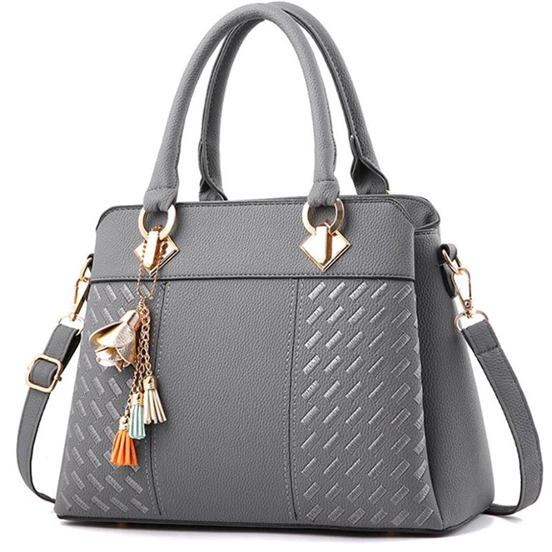 SaneShoppe-Gusure Embroidered Crossbody Bag with Tassel - Luxury Women's Shoulder Handbag