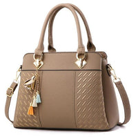 SaneShoppe-Gusure Embroidered Crossbody Bag with Tassel - Luxury Women's Shoulder Handbag