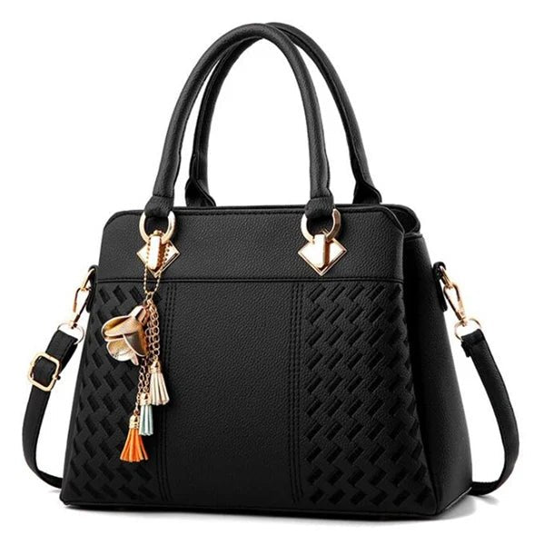 SaneShoppe-Gusure Embroidered Crossbody Bag with Tassel - Luxury Women's Shoulder Handbag