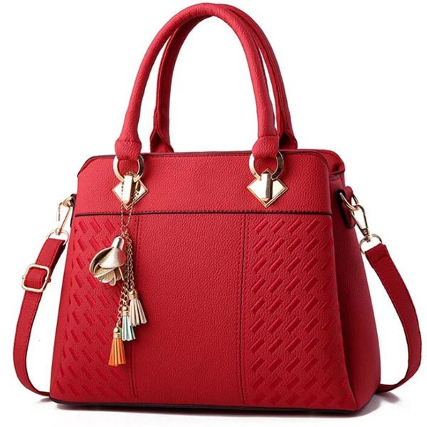 SaneShoppe-Gusure Embroidered Crossbody Bag with Tassel - Luxury Women's Shoulder Handbag