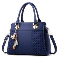 SaneShoppe-Gusure Embroidered Crossbody Bag with Tassel - Luxury Women's Shoulder Handbag